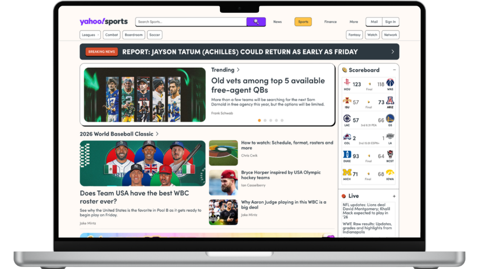 Yahoo App Mockup